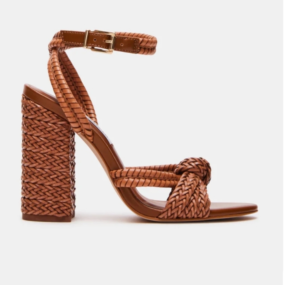 Steve Madden MALOU Braided Sandal Brown Size 10
